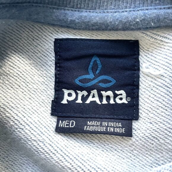 PrAna Men’s Organic Cotton Recycled Poly Blend Sweatshirt Light Blue - Picture 3 of 10